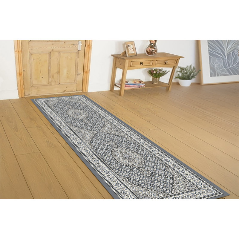 Tapis gris zone oriental Attell, Tapis de couloir : 2 pi 2 po x 7 pi 7 po