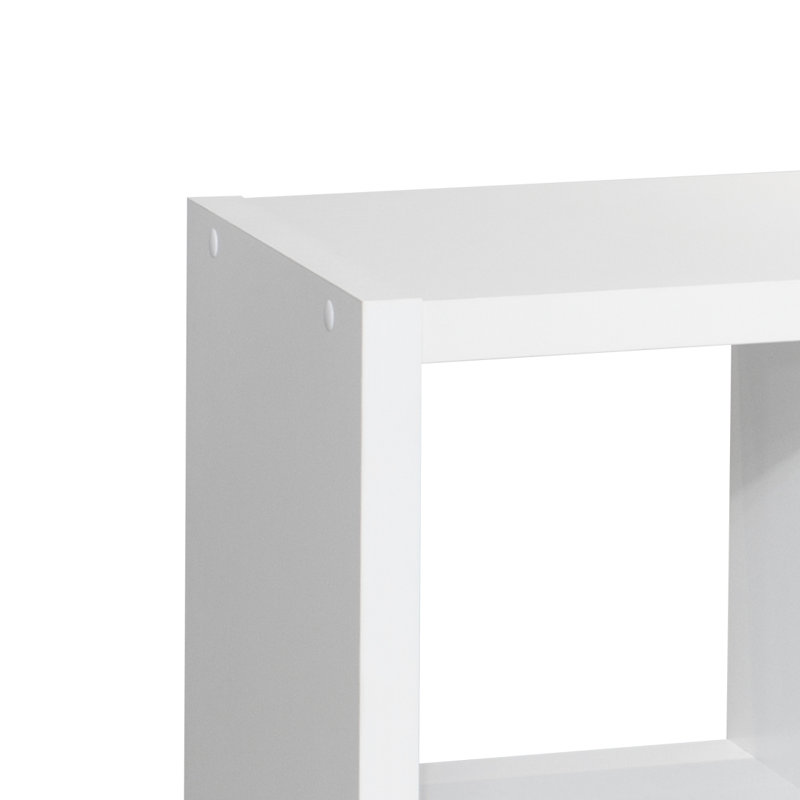 Bibliothèque Smart Cube avec 8 tablettes de rangement ouvertes, Blanc