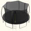 Trampoline de 14 pi (coussin de couleur double face), trampoline pour enfants et adultes avec filet et échelle, poteau de clôture incurvé