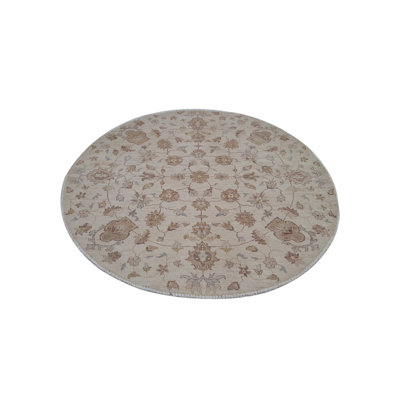 Daugherty Hand Knotted 6x6 Ivory Rug