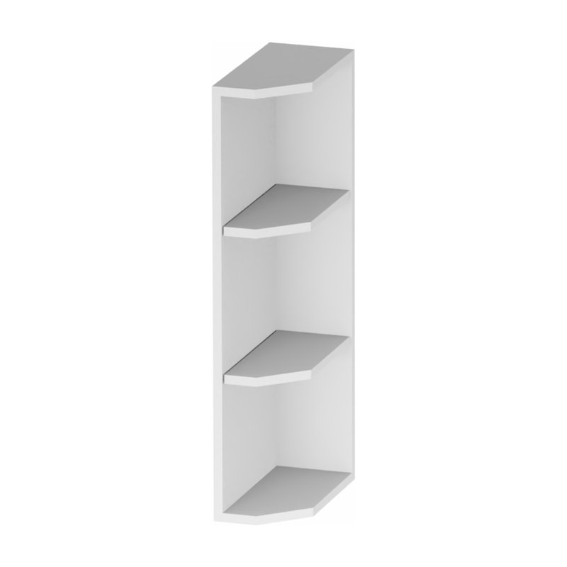 Étagère murale d'extrémité en contreplaqué blanc, prête à assembler, Kindwood Eco Shaker, 6 po L x 12 po P x 30 po H, 6 x 30
