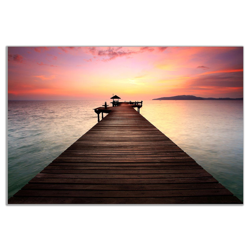 Coastal Pier - Wrapped Canvas Print, 76cm H x 51cm W