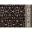 Tapis noir et ivoire de haute qualité noué à la main