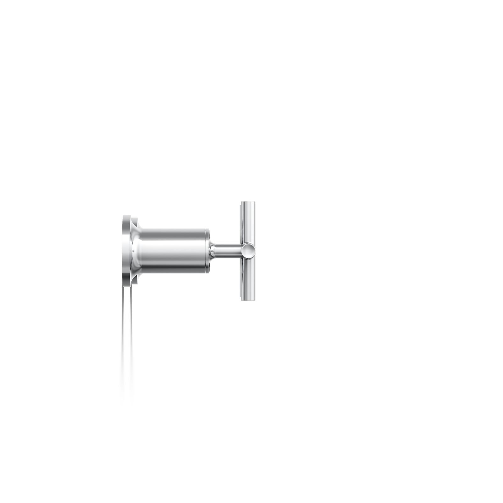 Purist Deck- or Wall-Mount High-Flow Bath Valve Trim with Cross Handle, Polished Chrome