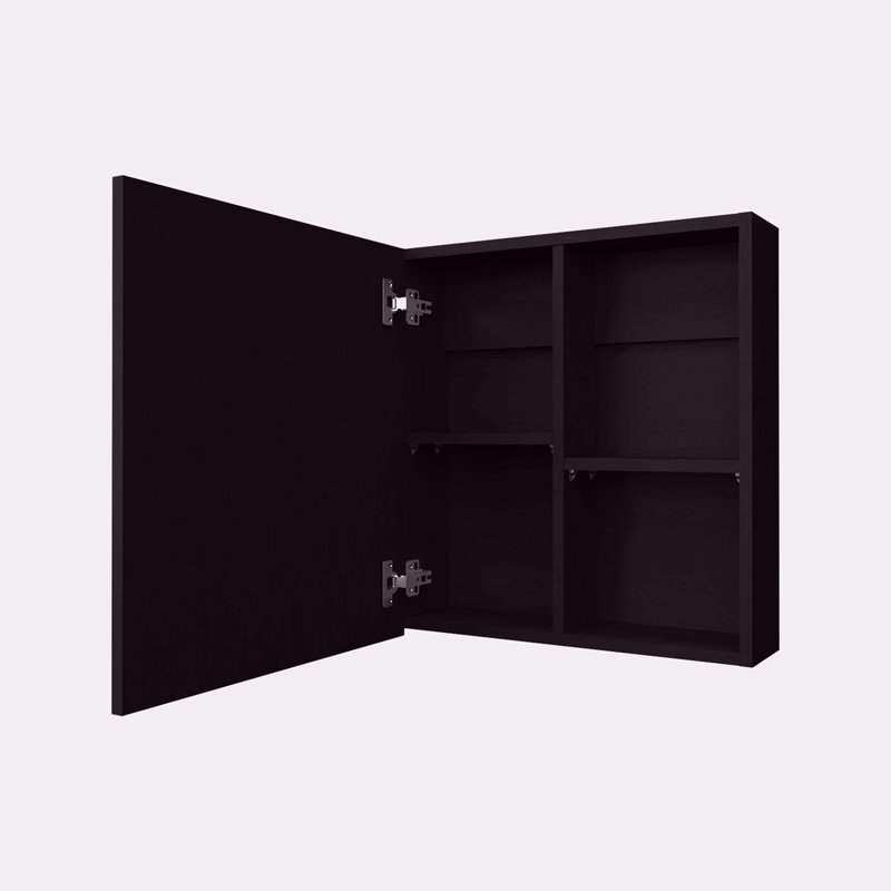 Pharmacie avec miroir inclus et 1 porte, Noir