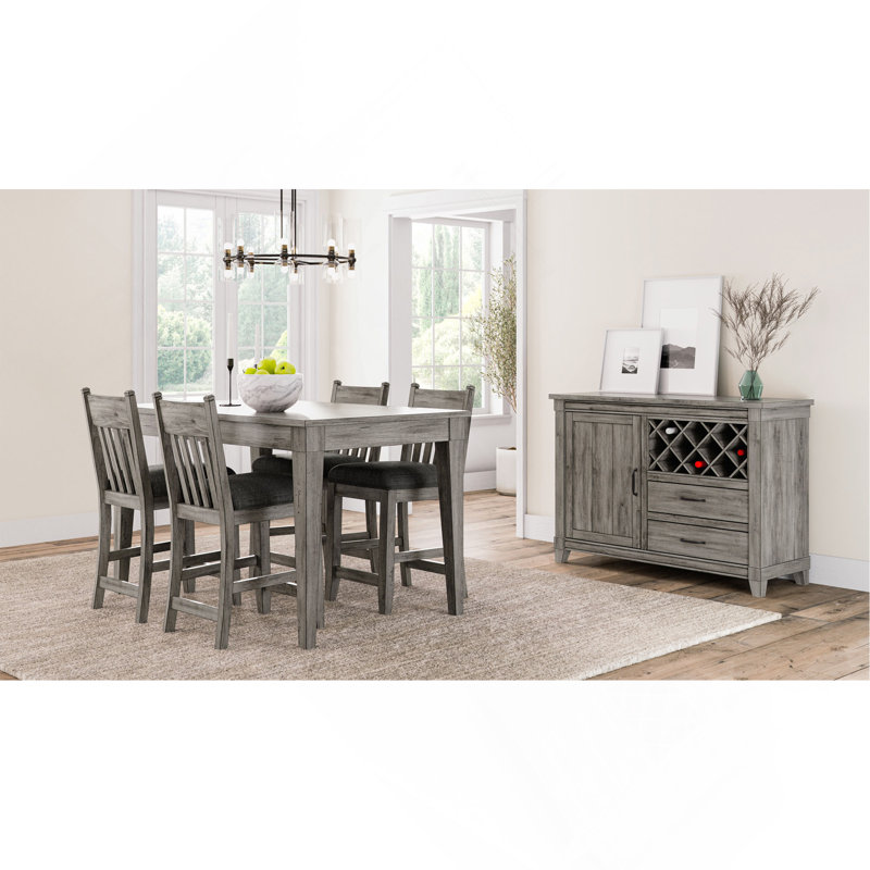 Rustic Gray Counter Height Dining Table