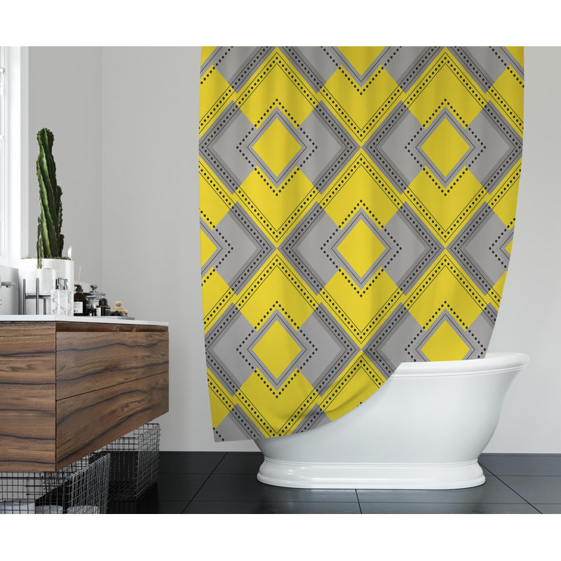 Codie Geometric Shower Curtain, 90" H x 70" W