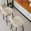 Swivel Upholstered Bar Stool with Iron Frame-449524776