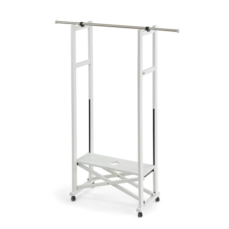 Rosemont Solid Wood Freestanding Coat Rack, Bianco