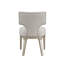Ensemble de 2 chaises d'appoint au fini lin et champagne