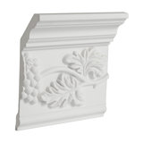 2-3/4 in x 6-7/8 in x 6 in Long Grapevine Polyurethane Crown Moulding Sample