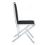 Ensemble de 2 chaises de salle à manger ergonomiques en polyuréthane noir avec structure en métal argenté, design moderne et stabilité accrue pour un usage quotidien.