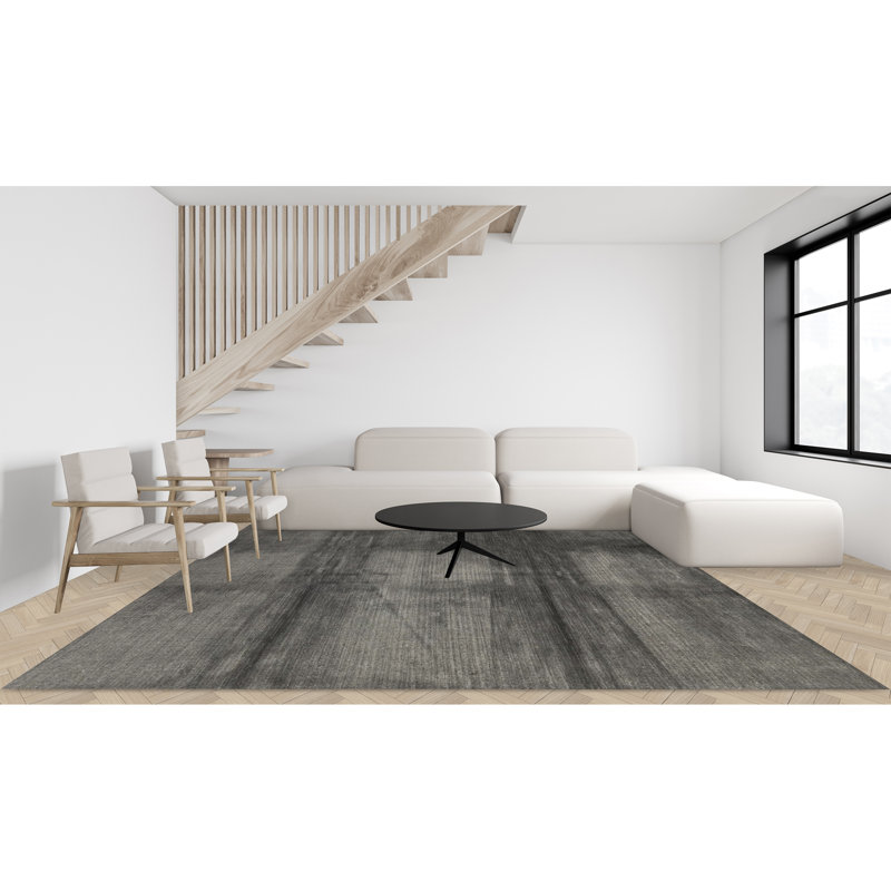 Area Rug in Gray, Rectangle 13' x 25'