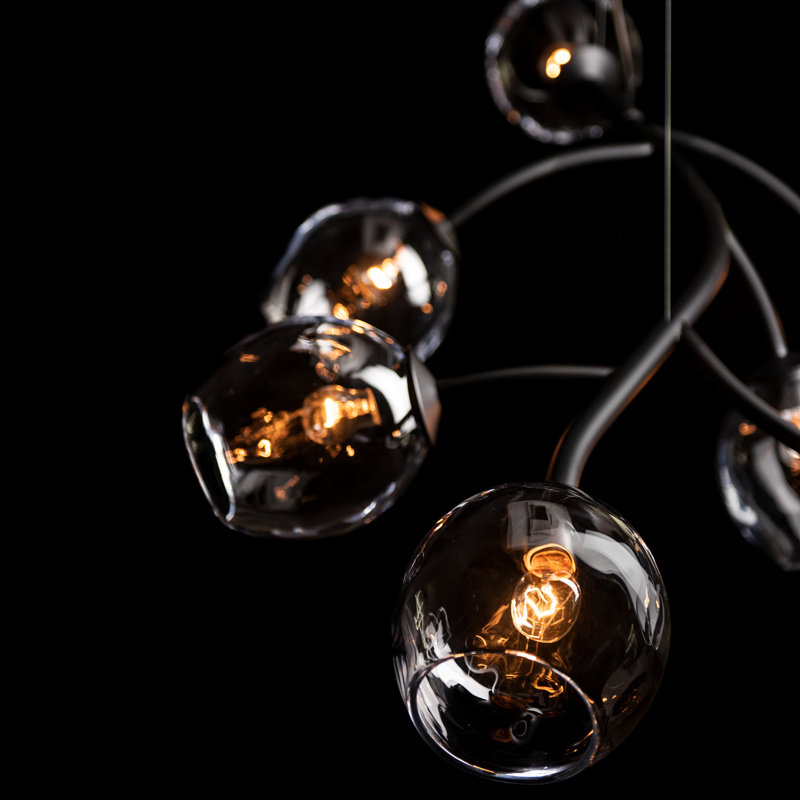 Vine 7 - Light Unique/Statement Linear Pendant, Black