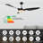 60"  3 - Blade LED Smart Ceiling Fan with Remote Control and Light Kit Included-1059133910