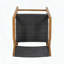 Tabouret de bar en osier et en bois - ensemble de 2, conception transitionnelle avec assise extérieure en filet