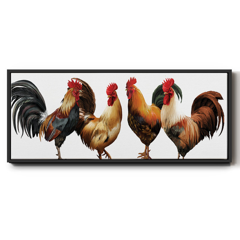 Coq - toile encadrée, H 8 po x l 20 po