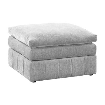 5 Seat Modular Sectional With Graphite Color Suede And Cushions 5Pc Living Room Pillows Upholstery