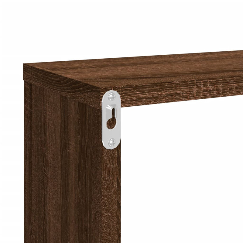 Stodola 2 Piece Cube Shelf, Brown