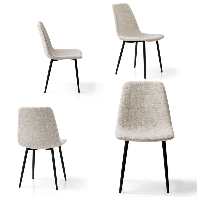 Tapscott Upholstered Side Chair, Tweed-Oatmeal