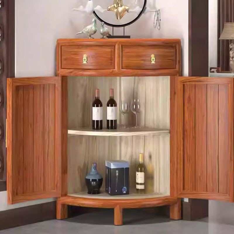 Armoire de coin en bois de cerisier