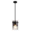 Luminaire suspendu pour îlot de cuisine 1 lumière Levona, verre d'eau gris dégradé soufflé à la main, réglable en hauteur-613973669-621160028