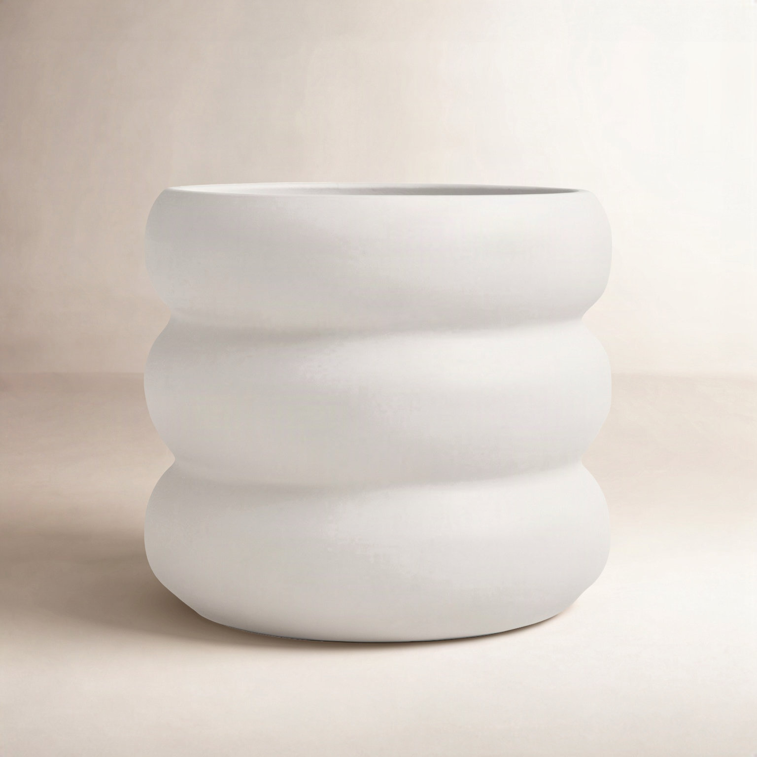 Ceramic Pot Planter, 3.94" H x 3.94" W x 3.94" D, White