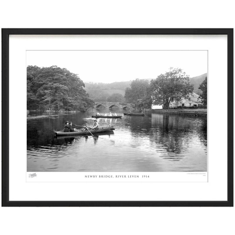 Newby Bridge, River Leven 1914 - Single Picture Frame Print, 28cm H x 36cm W x 2.3cm D