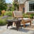 Weather Resistant Fade Proof Sturdy Portable Folding Patio PE Rattan Side Coffee Table With Stable Anti Slip Support Base For Garden Backyard