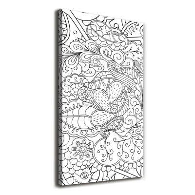 Zentangle Background - Wrapped Canvas Print