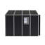 Remise de rangement extérieure de 8 pi x 8 pi Campcraft - Matériau PP en résine robuste, imperméable et résistant aux rayons UV, murs épais de 12 mm, grand espace de rangement pour l'organisation du jardin, des outils et de la cour