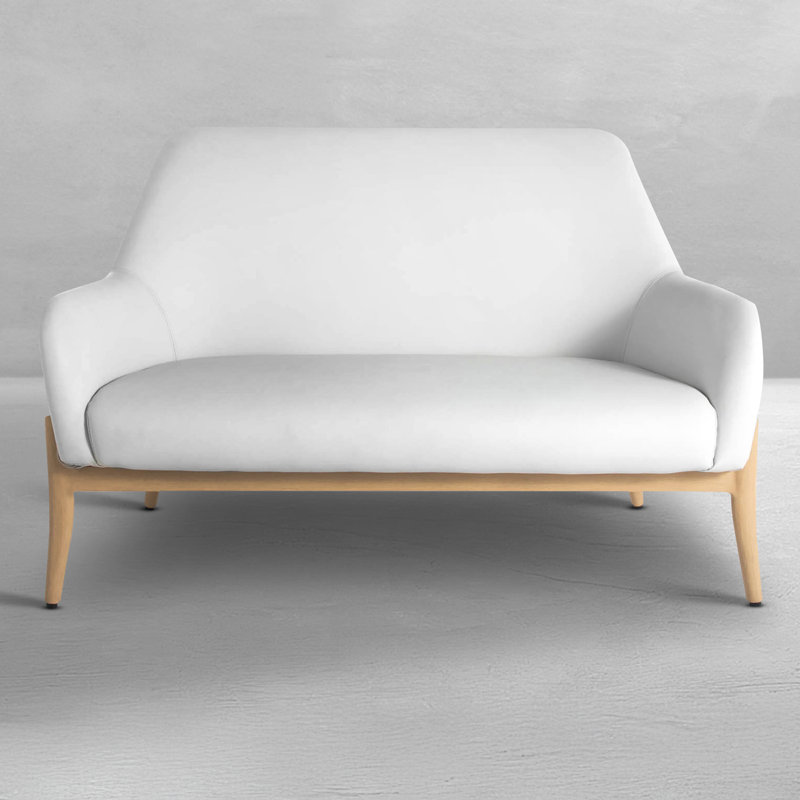 Palma Loveseat Vinyl - Natural/Linen Wicker