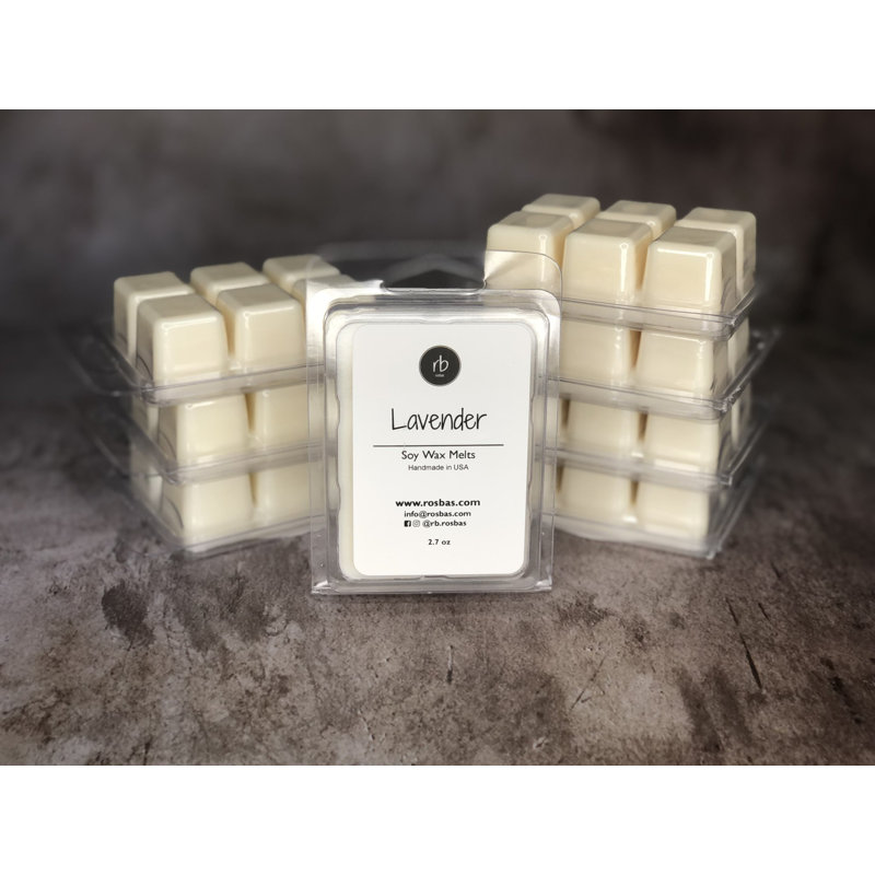 Lavande, soja, cire fondante - parfum propre et sans flamme - coulé à la main, durable, fabriqué aux États-Unis, 2