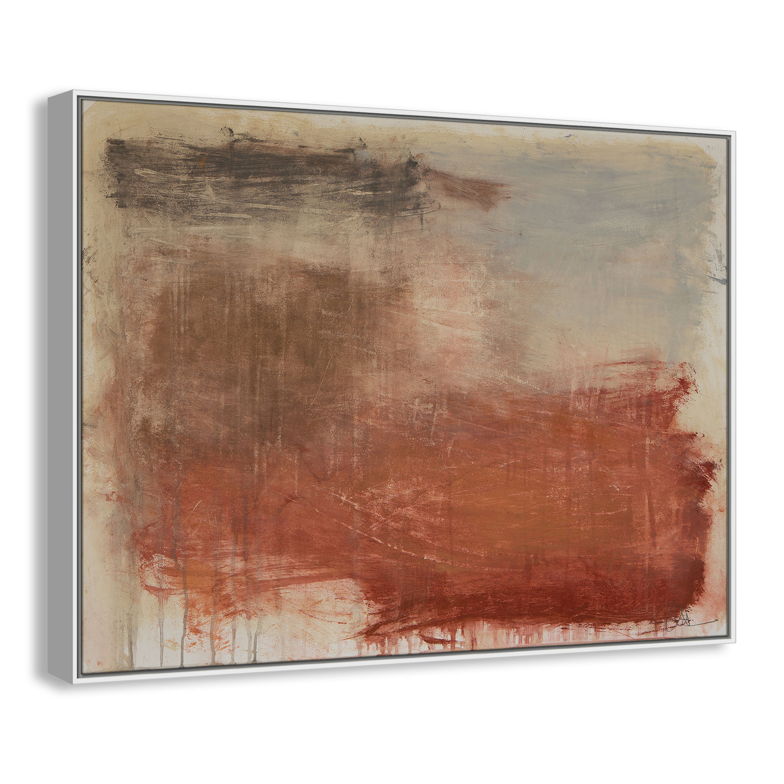 Colin "Autumn Over The Riviera" Print, 37.5" H x 49.5" W, White