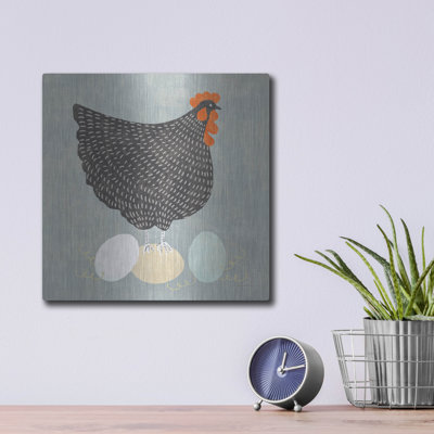 «Fresh Eggs 1 No Words» par Sue Schlabach, art mural en métal