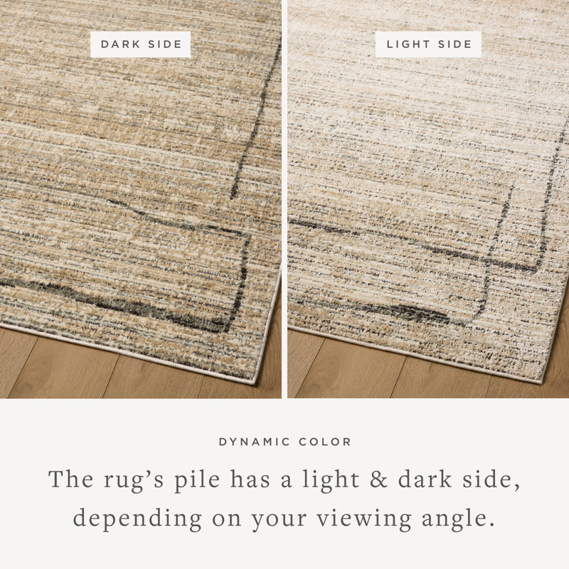 Jeremiah Brent x Loloi Bleecker Natural / Charcoal Area Rug, Runner 2'7" x 10'