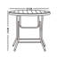 81cm Black Wooden Look Round Folding Garden Table Outdoor Bistro Patio Furniture