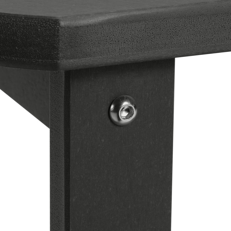Brighton Outdoor Poly Two Shelf Side Table, Gray