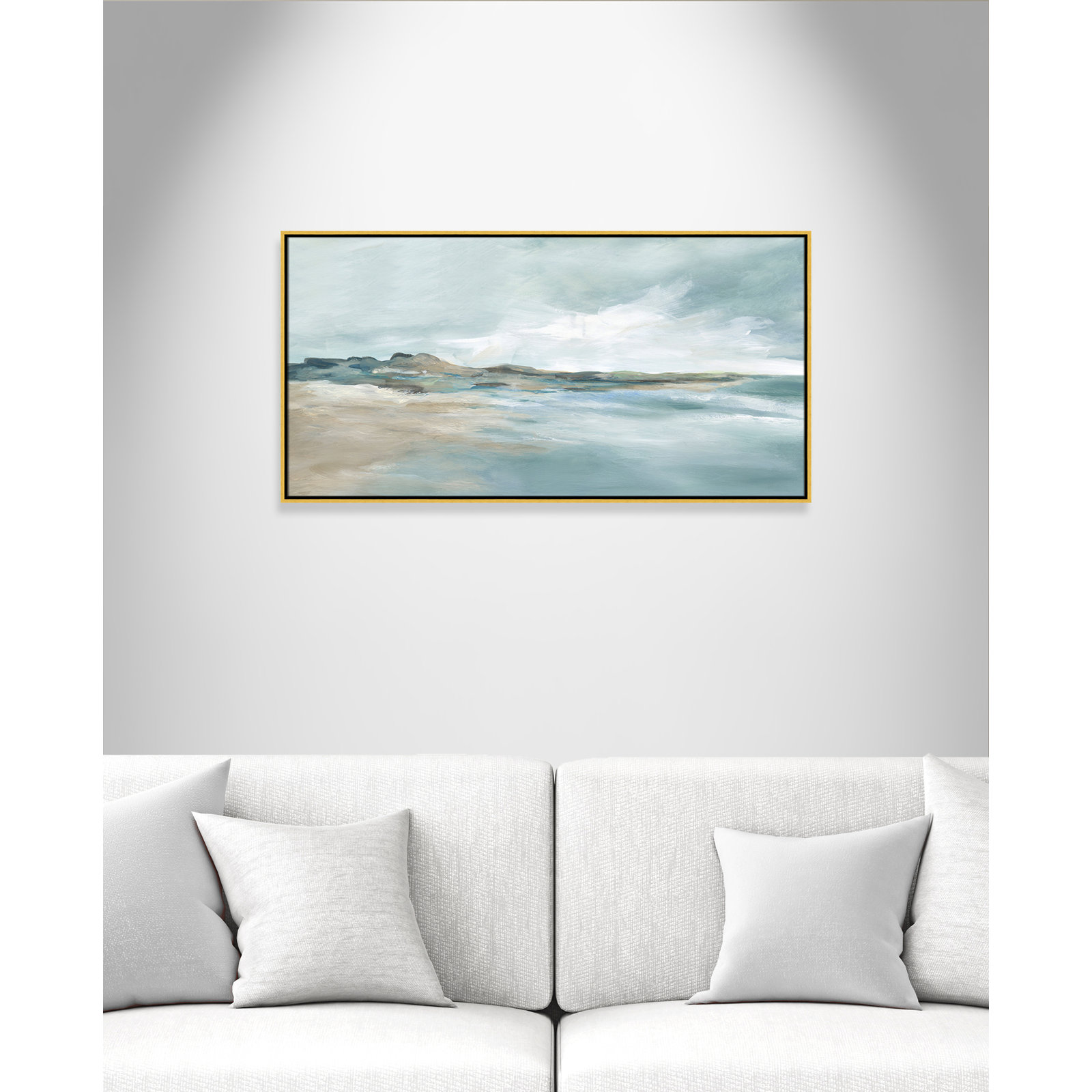 Coralie "Sandpoint" Print by Carol Robinson, 25.5" H x 49.5" W, Gold