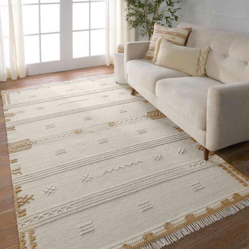 Wool Geometric Indoor / Outdoor Rug, Rectangle 8'10" x 11'9"