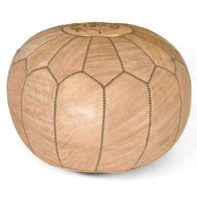 Cherise Moroccan Leather Pouf