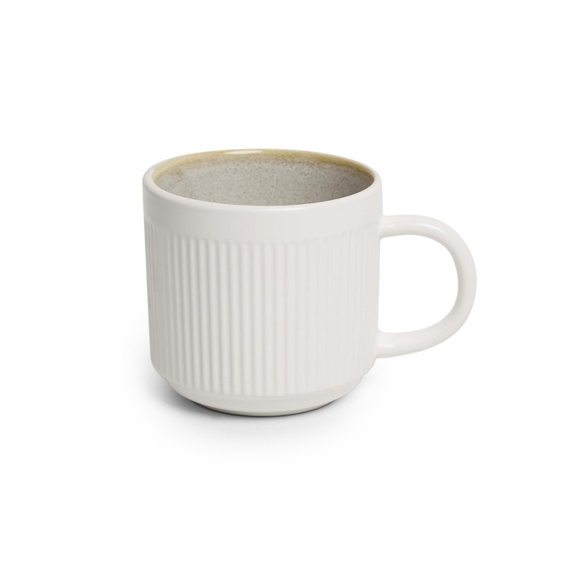 Ensemble de 4 tasses à café Sango Anderson crème - allant au micro-ondes et au lave-vaisselle, Cream