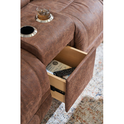     Causeuse inclinable Trouper avec console et tissu iClean