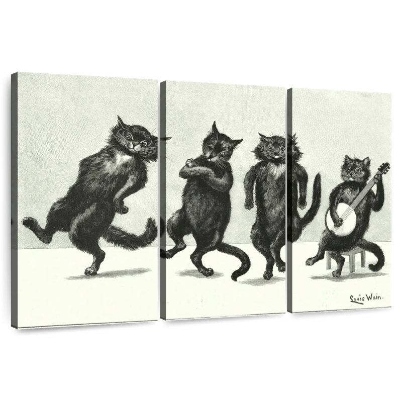 Brampt Cats Dancing, H 42 po x l 65 po