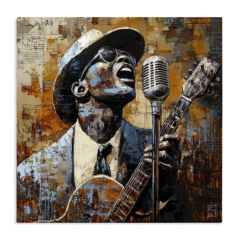 «Passionate Blues Singer», conception de Sara Culpepper, H 24 po x l 24 po