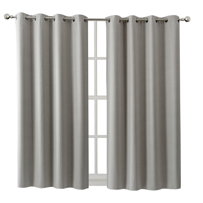 Polyester Blackout Curtain, 42" W x 72" L, Tan