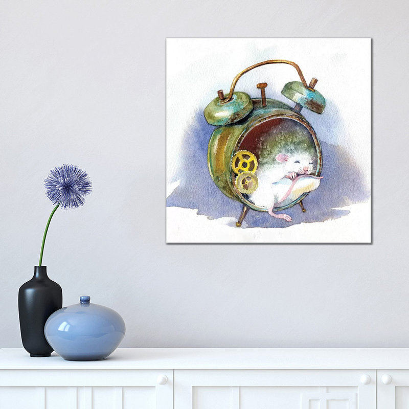 White Mouse by Marina Ignatova - Wrapped Canvas Print, 45.72 cm H x 45.72 cm W x 1.91 cm D