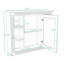 Armoire de rangement murale avec miroir et tablettes-37338545
