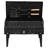 Black Portable Square Charcoal Grill