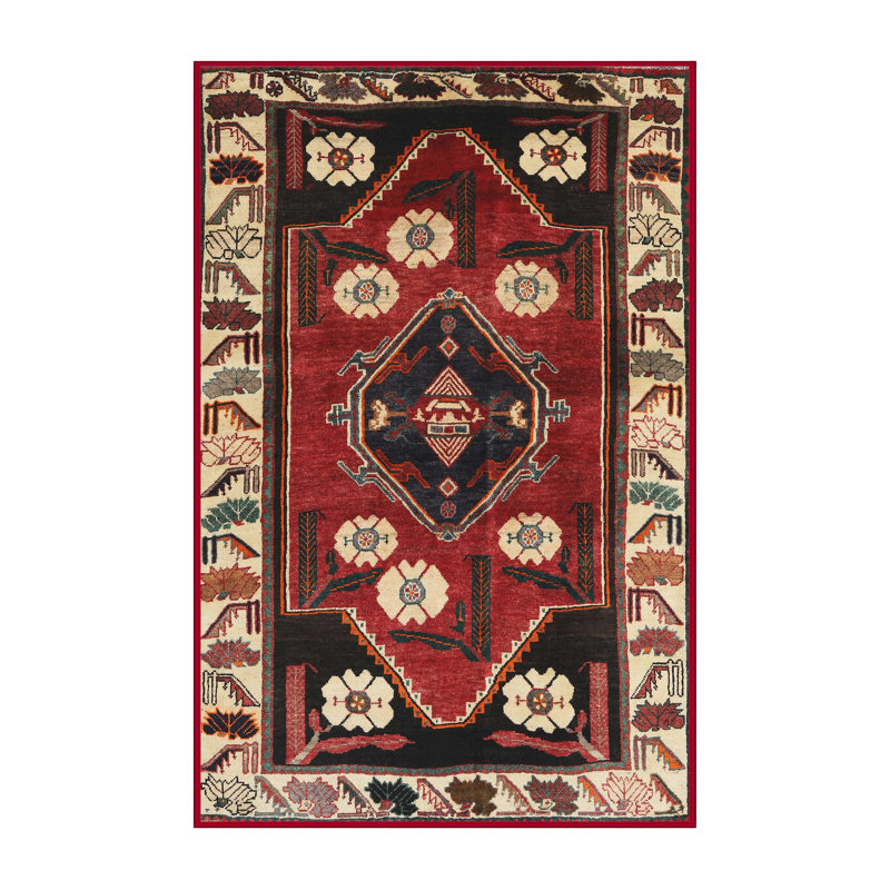 Tapis oriental beige / rouge, Rectangle 5 pi x 7 pi
